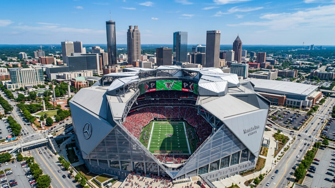 O futurista estádio com teto de 8 pétalas retráteis e 71 mil lugares foi confirmado como palco de grandes jogos na Copa do Mundo de 2026