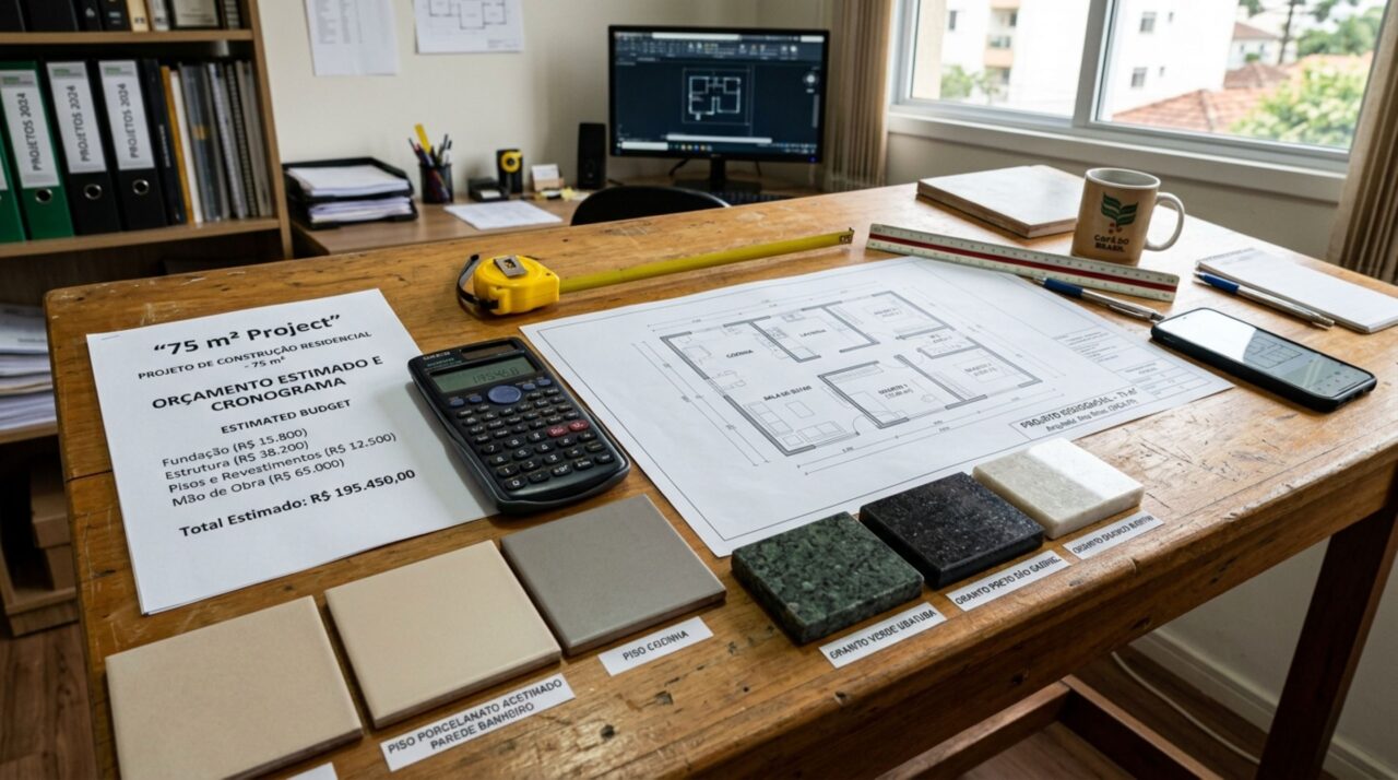 Quanto custa construir uma casa de classe média com 75 m² em 2026?