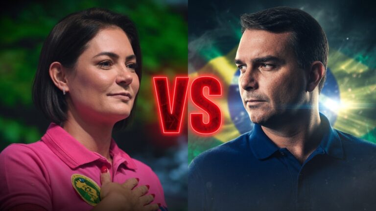 Flávio visita Bolsonaro após crise com Michelle