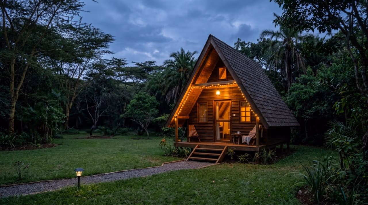 Terreno baldio levanta mini casas e hoje tem conforto moderno que mostra como é possível relaxar na natureza sem abrir mão de comodidade