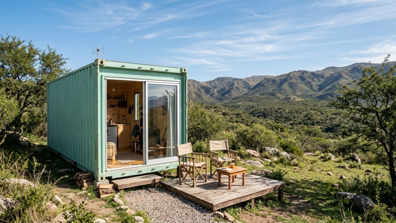Ela está aposentada, tem 64 anos, e construiu uma casinha de 15 metros quadrados nas montanhas: “É meu refúgio energético”