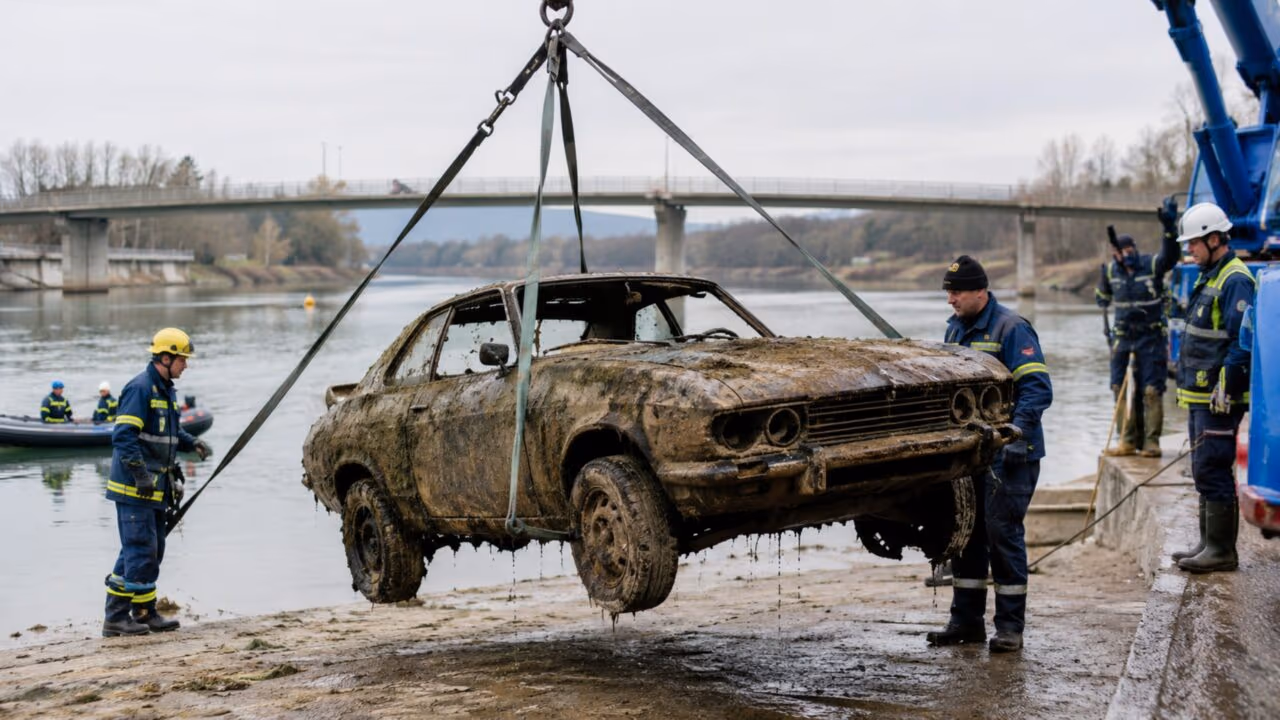 Mistério no Donau choca autoridades após descoberta de carro que ficou no fundo de rio por meio século