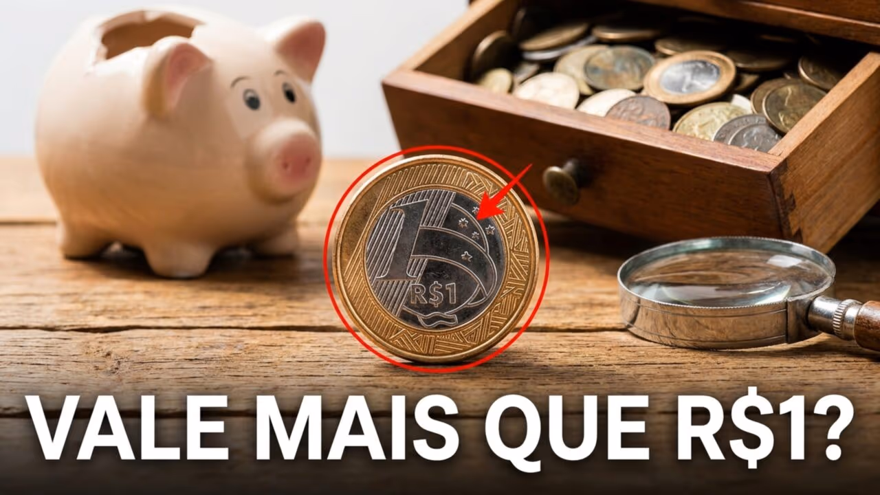 Esta moeda comemorativa de R$ 1 chama atenção de colecionadores e pode valer muito mais que o valor de face
