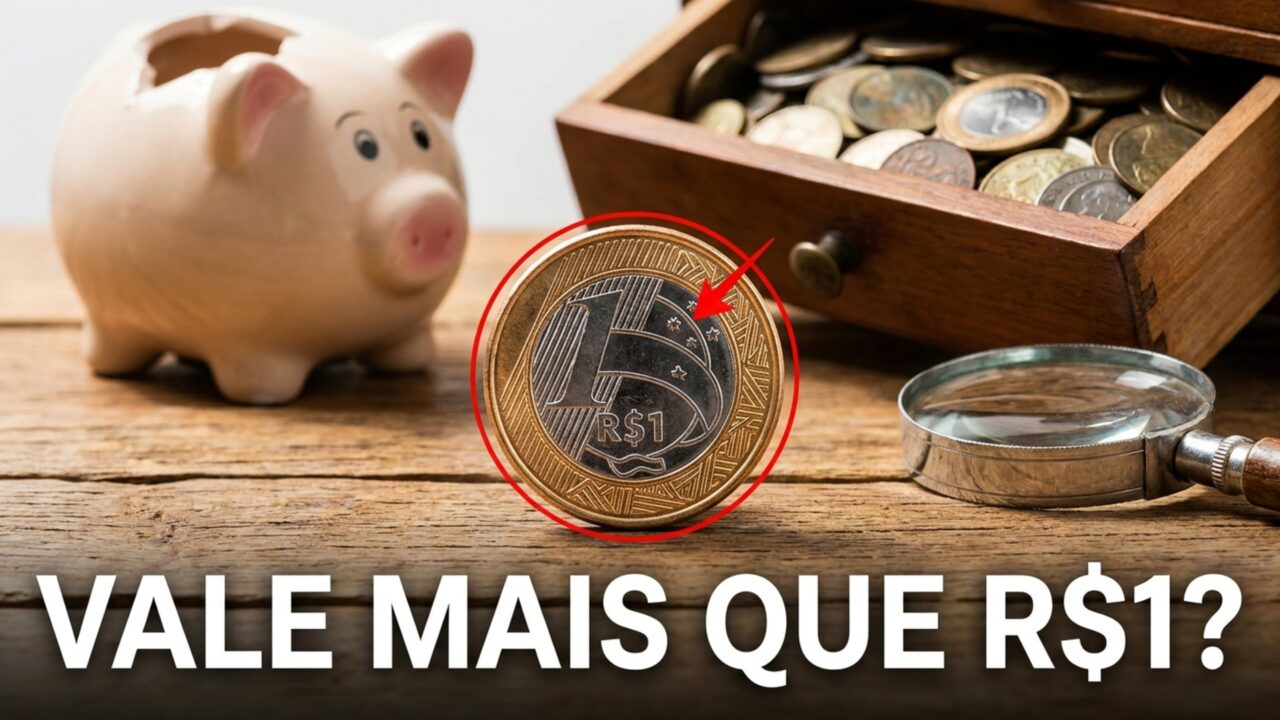 Esta moeda comemorativa de R$ 1 chama atenção de colecionadores e pode valer muito mais que o valor de face