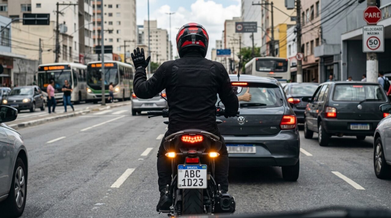 O que significa quando o motociclista pisca o pisca-alerta no farol: a maioria não sabe