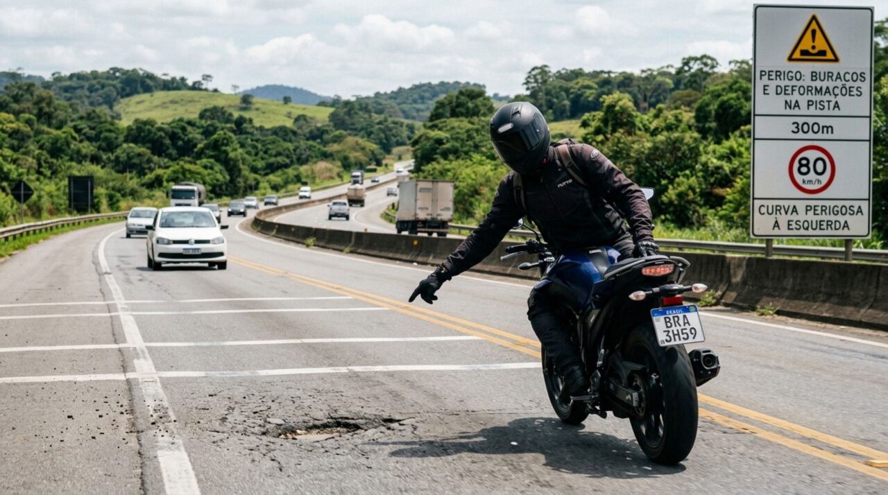 Motociclista: o que significa quando apontam para o chão durante o trajeto na estrada?