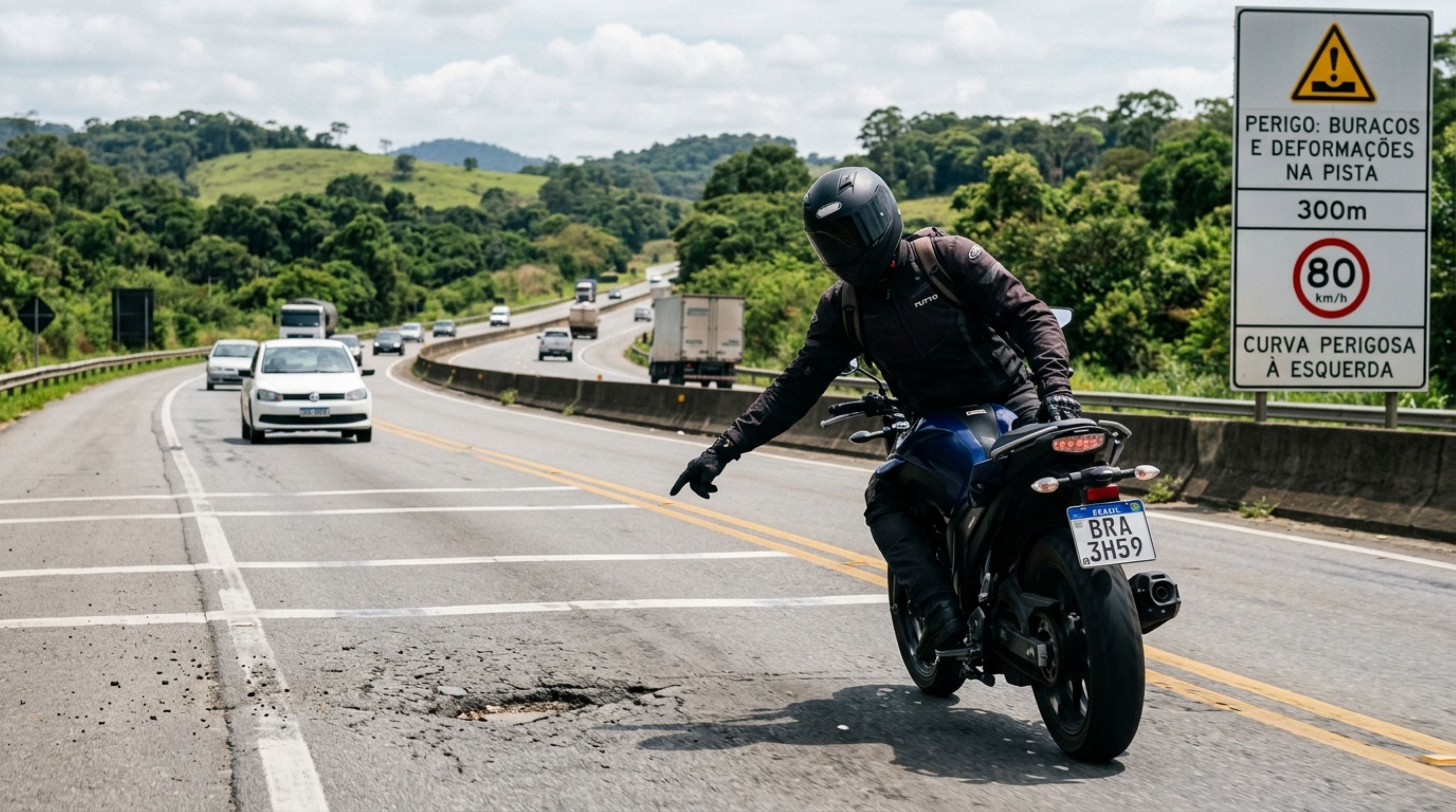 Motociclistas: o que significa quando eles apontam para o chão enquanto pilotam?