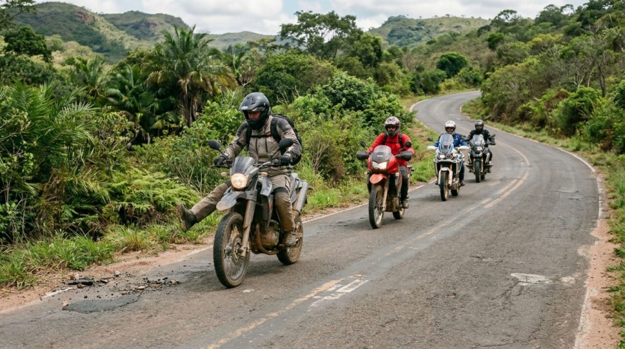 O que significa quando motociclistas levantam a perna no trânsito?