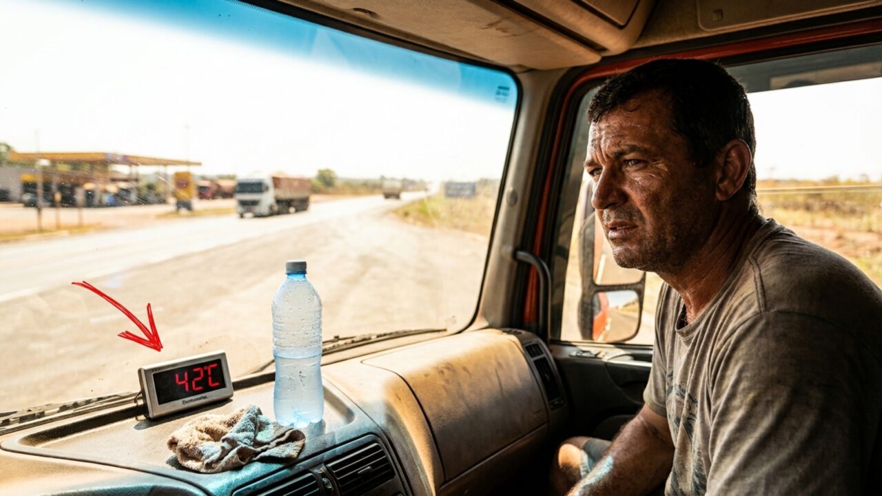 Como os motoristas de caminhão sobrevivem a temperaturas de 40ºC