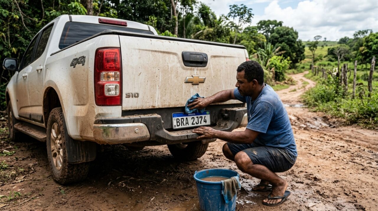 Placa encoberta por barro pode gerar multa mesmo sem intenção do motorista