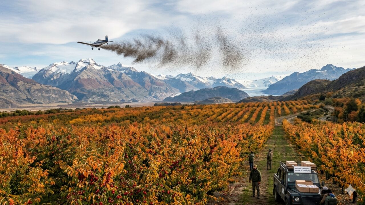 Na Patagônia, 1.000 milhões de moscas são soltas por estação para proteger árvores frutíferas da praga mais perigosa do mundo