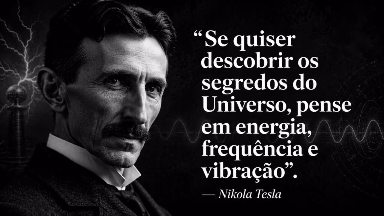 Nikolas Teslas “Se você quiser descobrir os segredos do Universo, pense em termos de energia, frequência e vibração.”