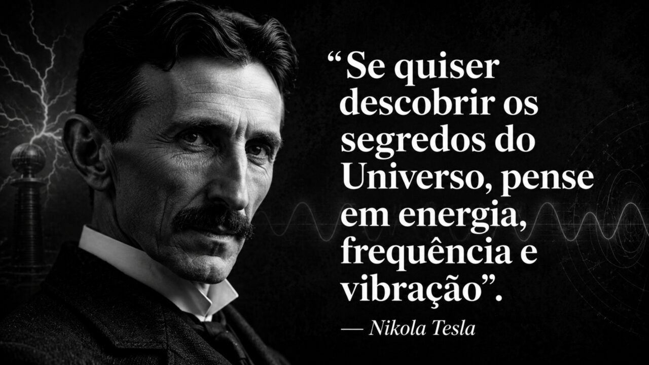 Nikolas Teslas “Se você quiser descobrir os segredos do Universo, pense em termos de energia, frequência e vibração.”