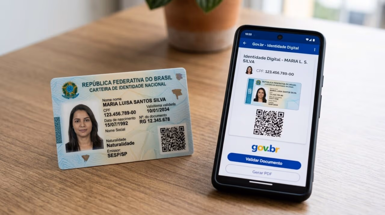 Como emitir gratuitamente a nova carteira de identidade física no seu estado e como acessar a versão digital sem sair de casa