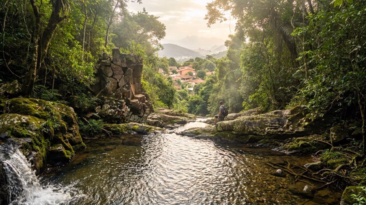 Uma cidade a 30 km do Rio que guarda raras estruturas de um antigo vulcão e uma vida tranquila