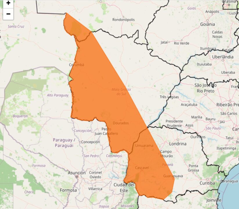 Novo alerta do Inmet de perigo para forte tempestade nesta 4°feira, 10