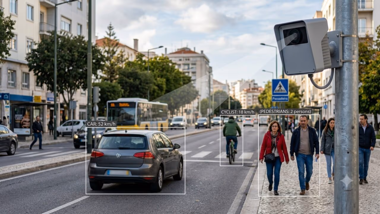O radar de trânsito já não serve só para apanhar excessos de velocidade: nova tecnologia detecta pessoas e veículos em qualquer ambiente