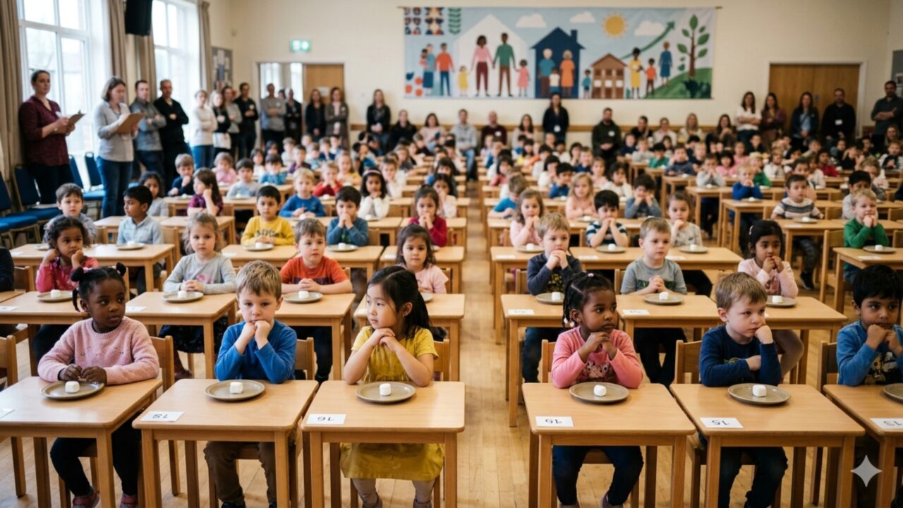 O teste do marshmallow foi refeito com dez vezes mais crianças e descobriu que a força de vontade de uma criança de quatro anos praticamente deixou de prever o sucesso adolescente quando se levou em conta o contexto familiar