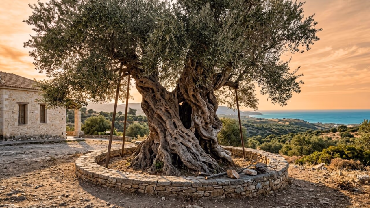 A oliveira mais antiga do mundo tem cerca de 4.000 anos, ainda produz azeitonas e sobreviveu ao surgimento e à queda de todos os grandes impérios da Antiguidade