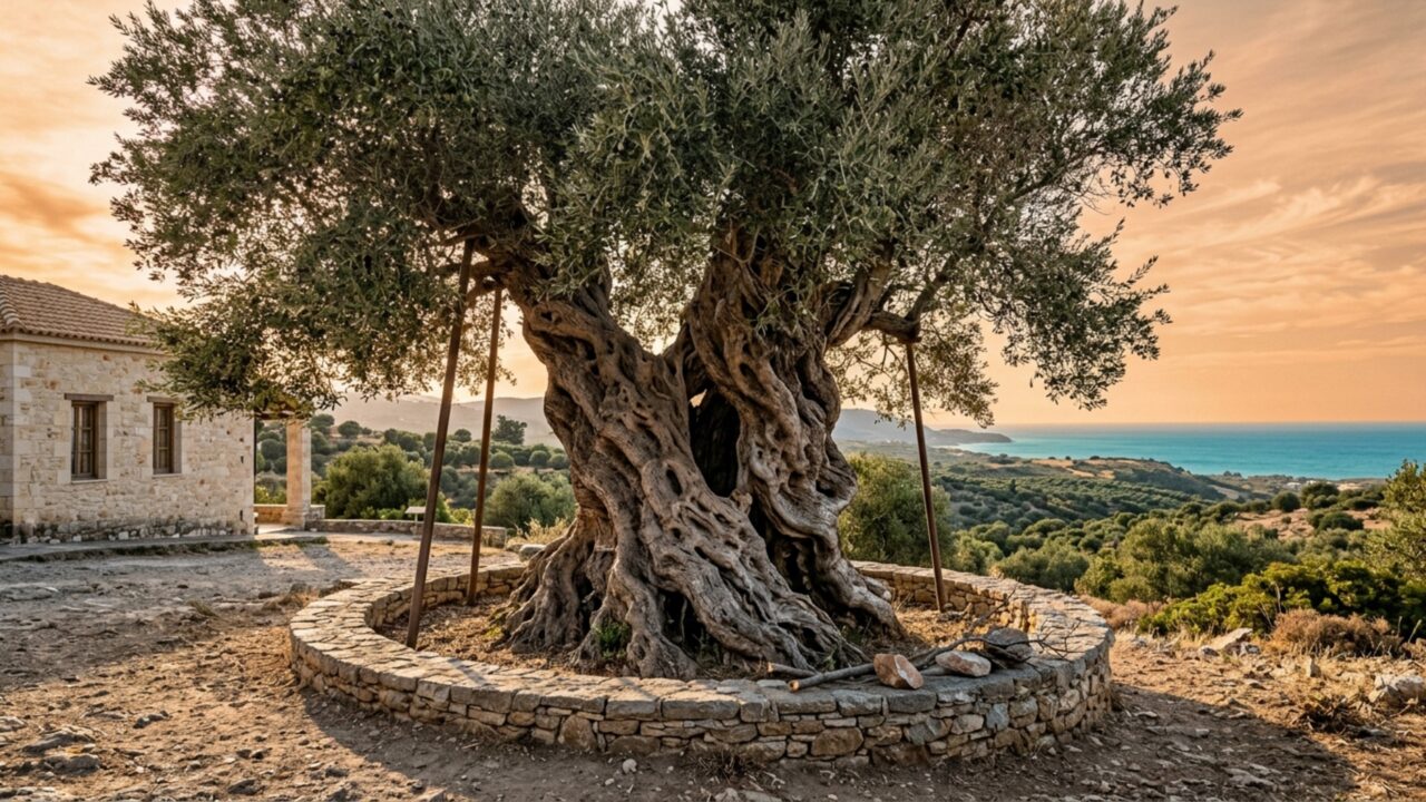 A oliveira mais antiga do mundo tem cerca de 4.000 anos, ainda produz azeitonas e sobreviveu ao surgimento e à queda de todos os grandes impérios da Antiguidade