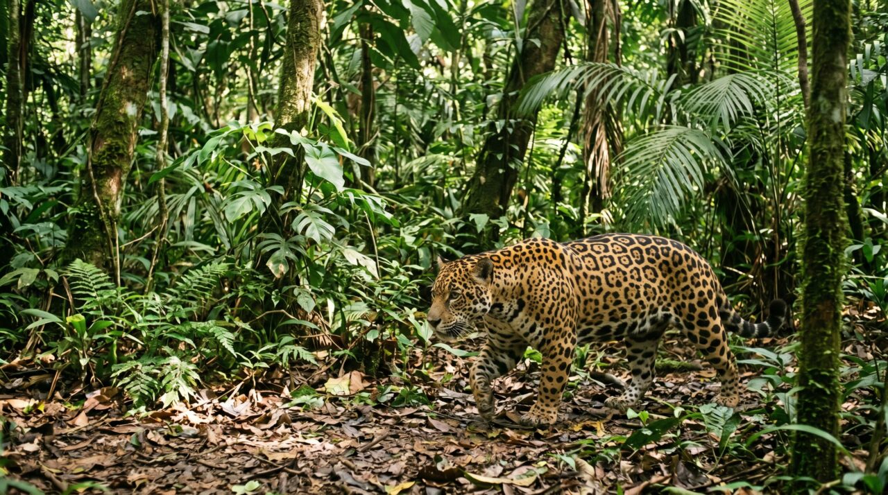 Hábitos de caça e camuflagem da onça-pintada