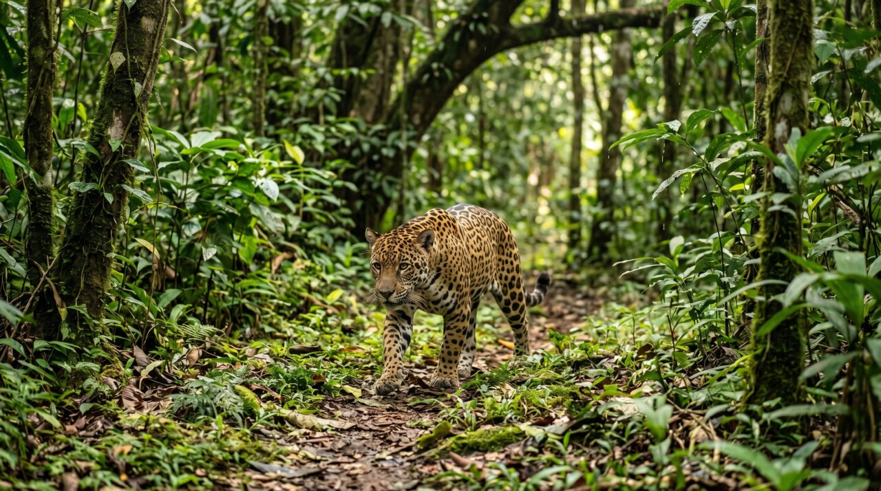 Conhecido como o fantasma das selvas por seu ataque fulminante, o maior felino das Américas espreita suas presas em total silêncio