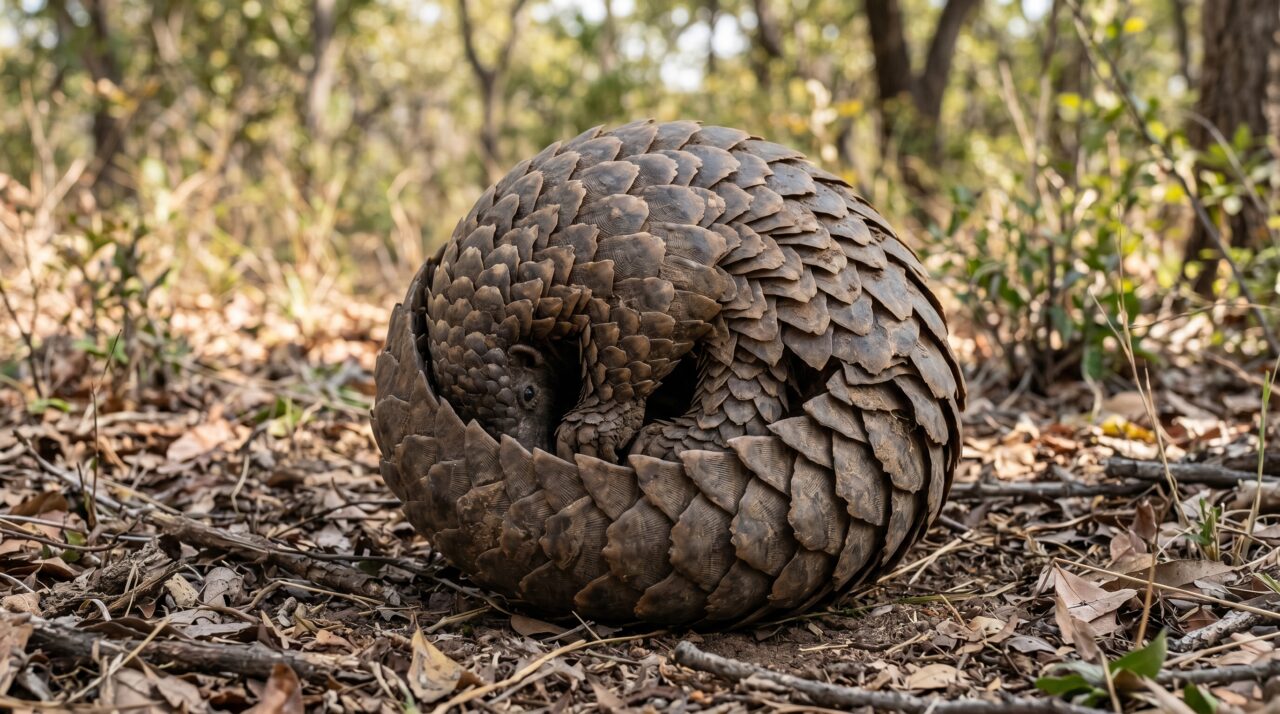 O animal bizarro que enrola o próprio corpo e usa escamas tão duras quanto armaduras para se proteger das garras de leões