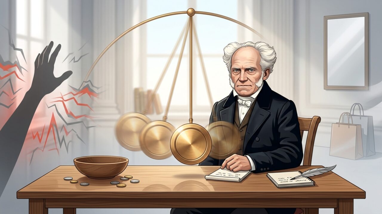 Schopenhauer, filósofo que via o desejo como uma roda que nunca deixa o homem descansar “A vida oscila como um pêndulo entre a dor e o tédio”