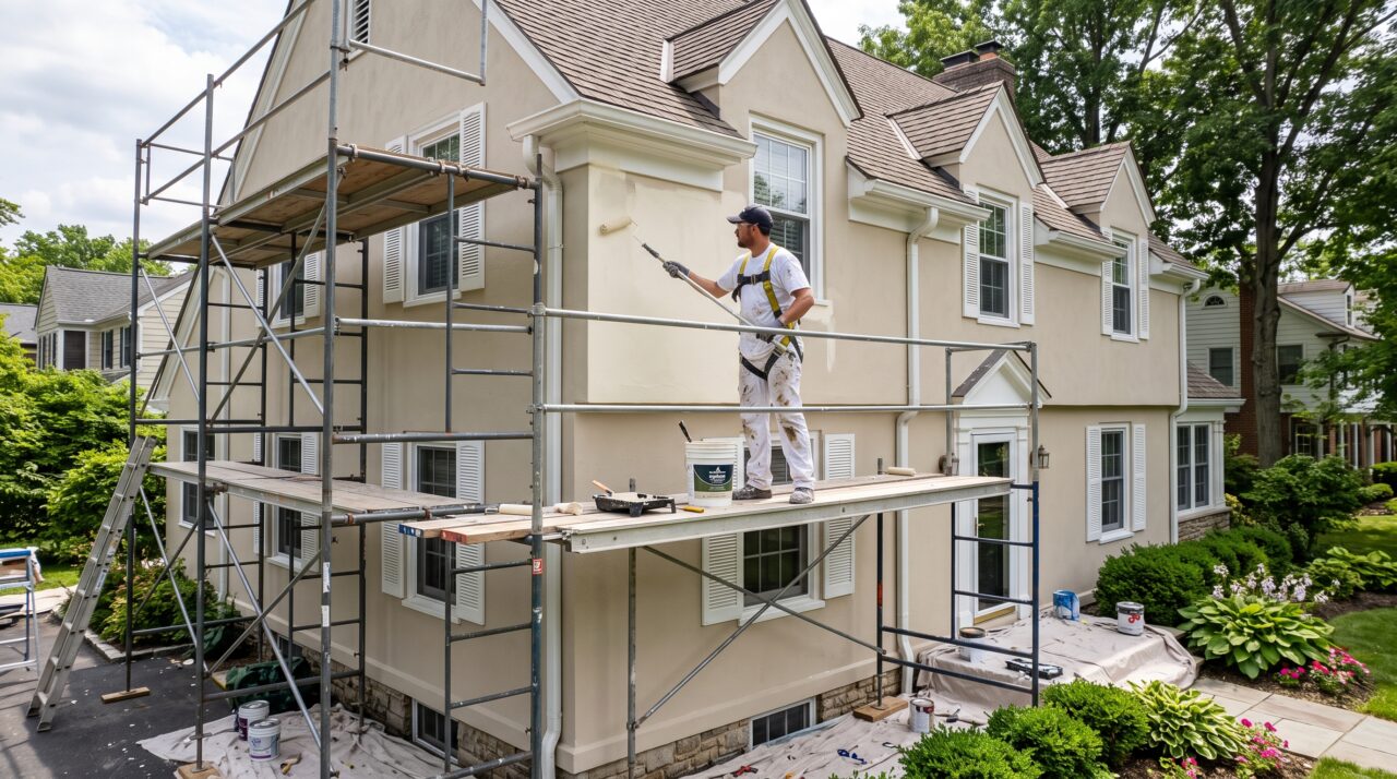 Quanto custa pintar a fachada de uma casa de dois andares em 2026: a renovação visual que valoriza o imóvel