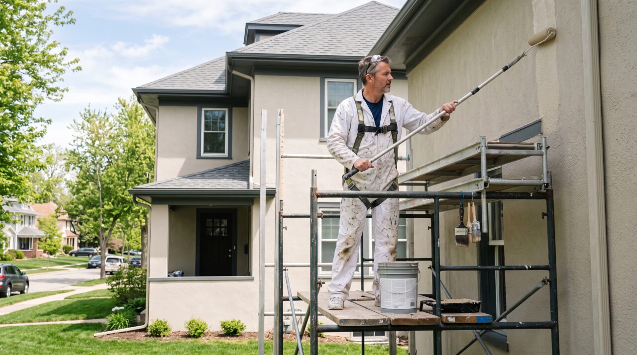 Custo e benefícios de pintar a fachada de uma casa de dois andares em 2026.