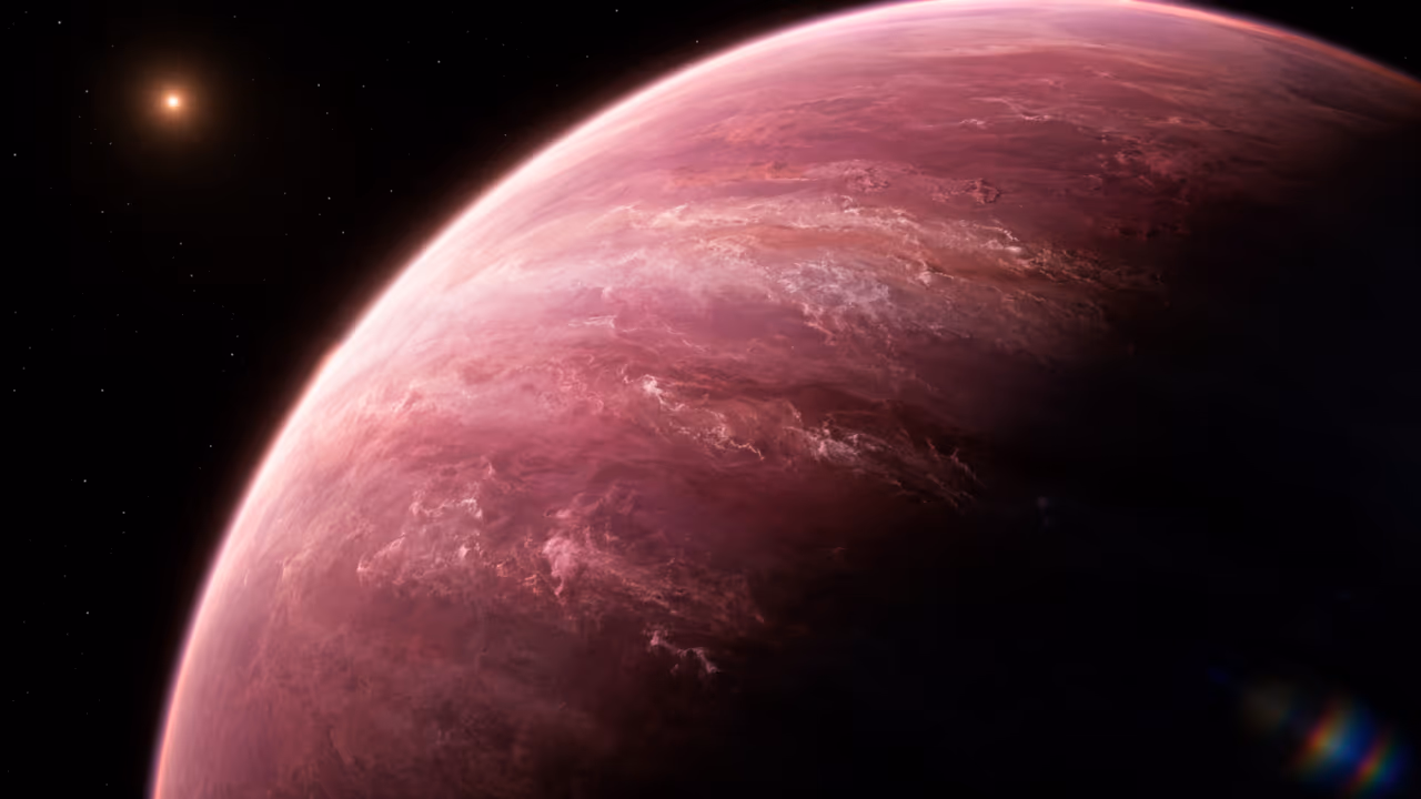 O mundo rosado que parecia impossível de estudar finalmente revelou uma atmosfera cheia de surpresas