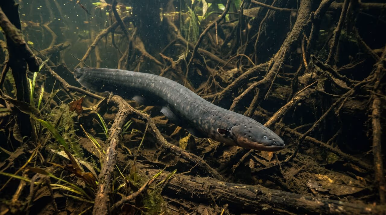O peixe misterioso que se esconde na lama e emite descargas elétricas de até 860 volts para paralisar presas desavisadas