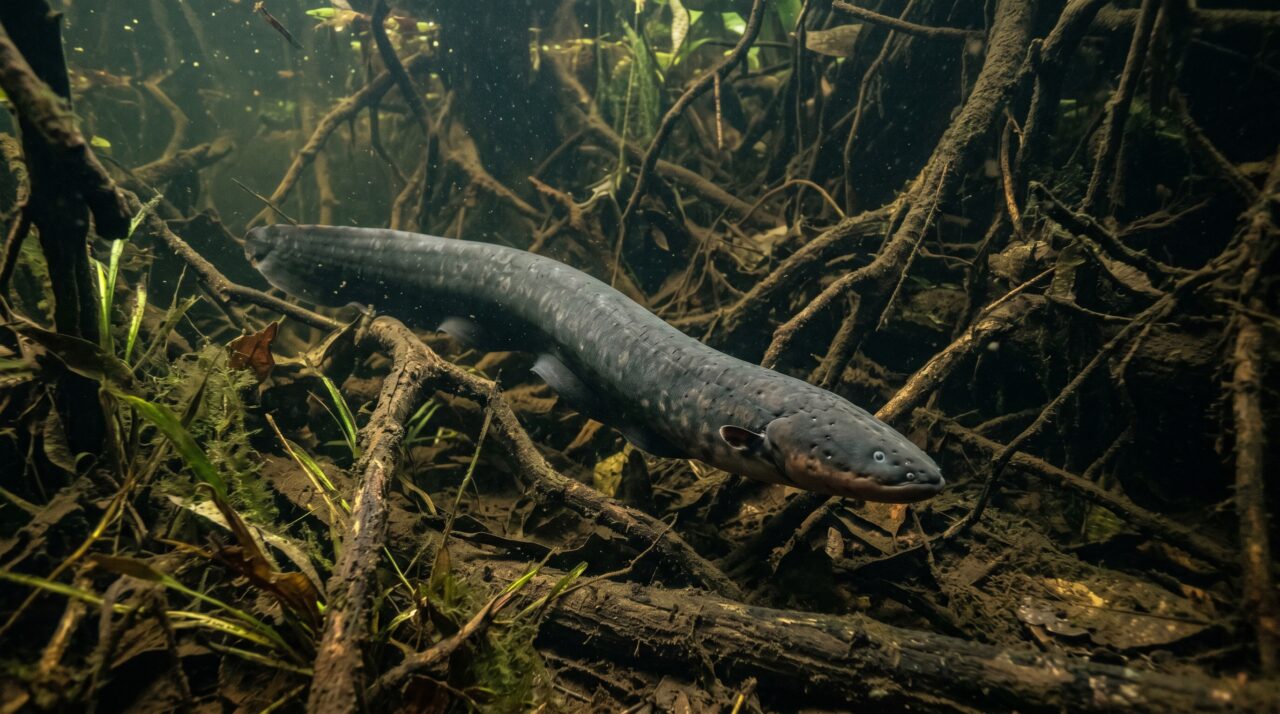 O peixe misterioso que se esconde na lama e emite descargas elétricas de até 860 volts para paralisar presas desavisadas