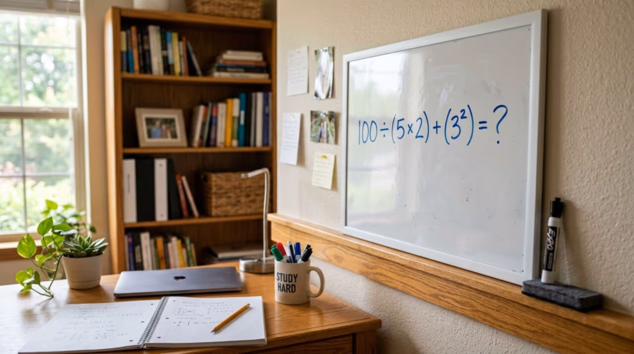 Quanto é 100 ÷ (5 × 2) + (3²)? Uma conta que até gênios tem dificuldade de resolver