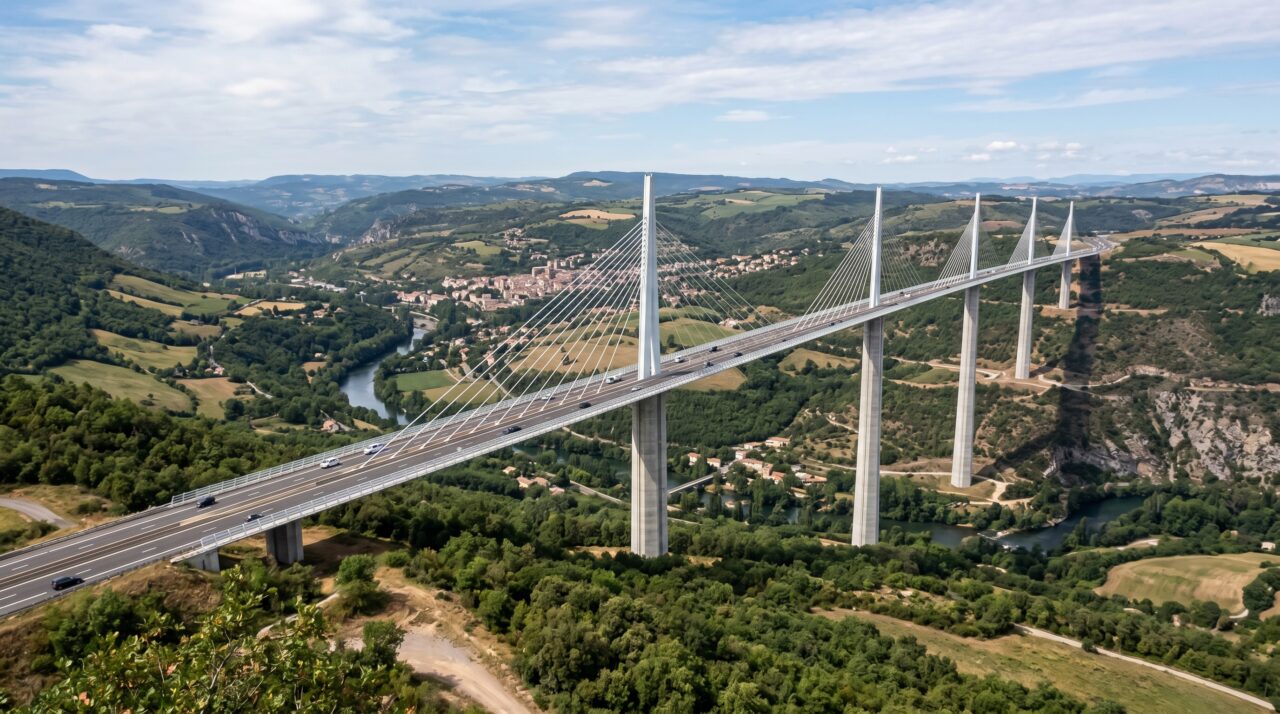 Engenharia e curiosidades sobre o Viaduto de Millau.