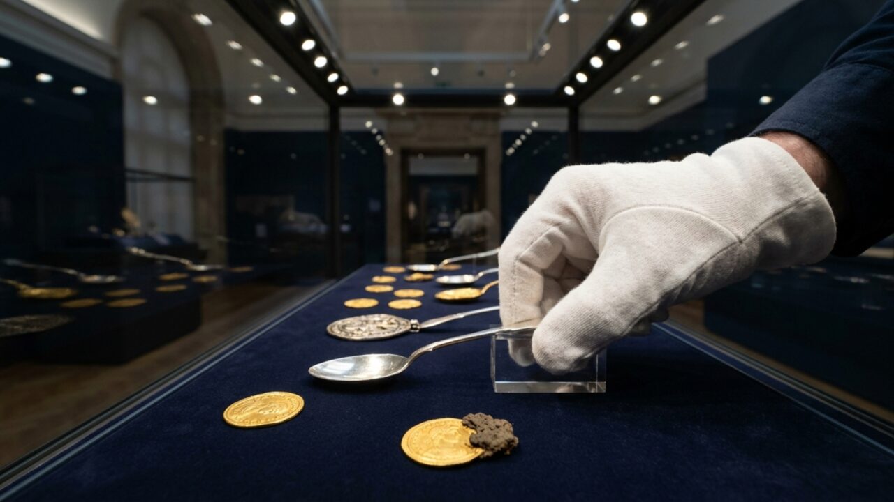Após 1.600 anos enterrado, um homem procurando um martelo encontrou mais de 15.000 moedas romanas