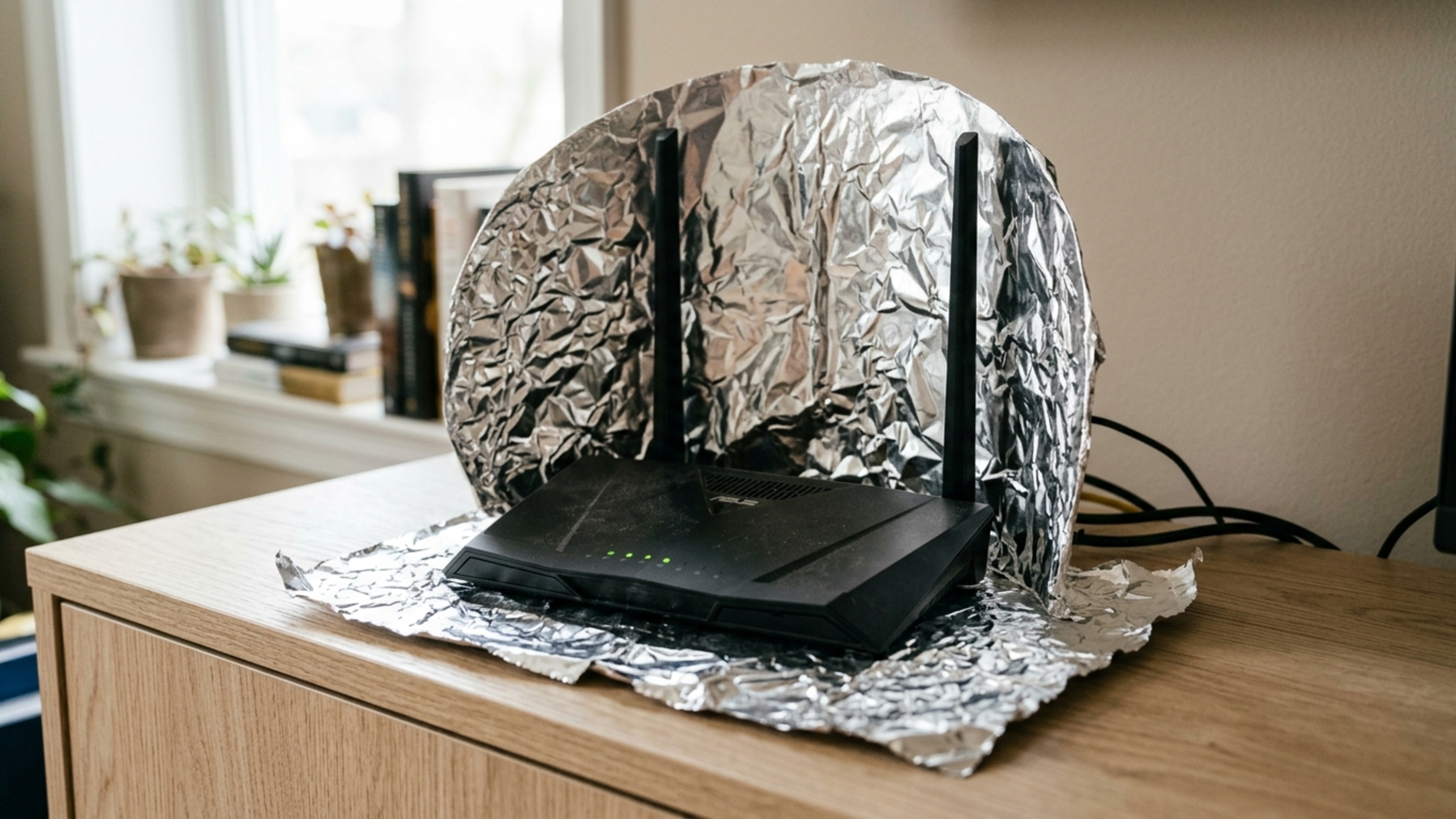 Coloque papel alumínio embaixo do roteador Wi- Fi: para que 