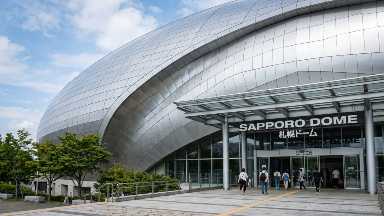 O monumental estádio japonês de 2001 que flutua um gramado natural inteiro para fora da arena, sendo a maior obra de engenharia esportiva da região