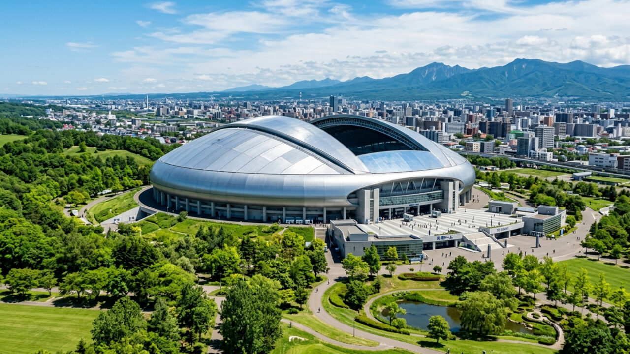 O monumental estádio japonês de 2001 que flutua um gramado natural inteiro para fora da arena, sendo a maior obra de engenharia esportiva da região