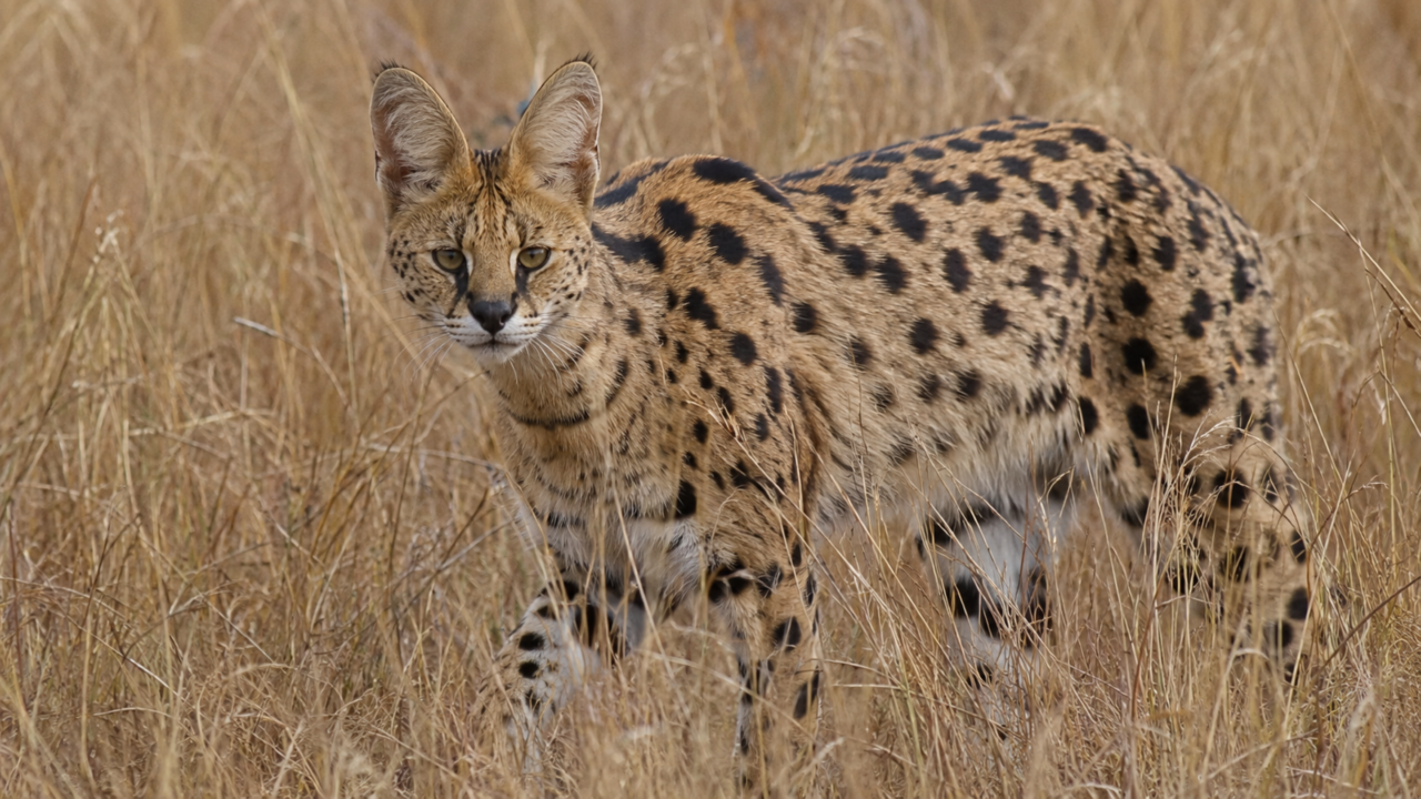 O felino africano que parece delicado, mas salta como uma mola viva para capturar presas