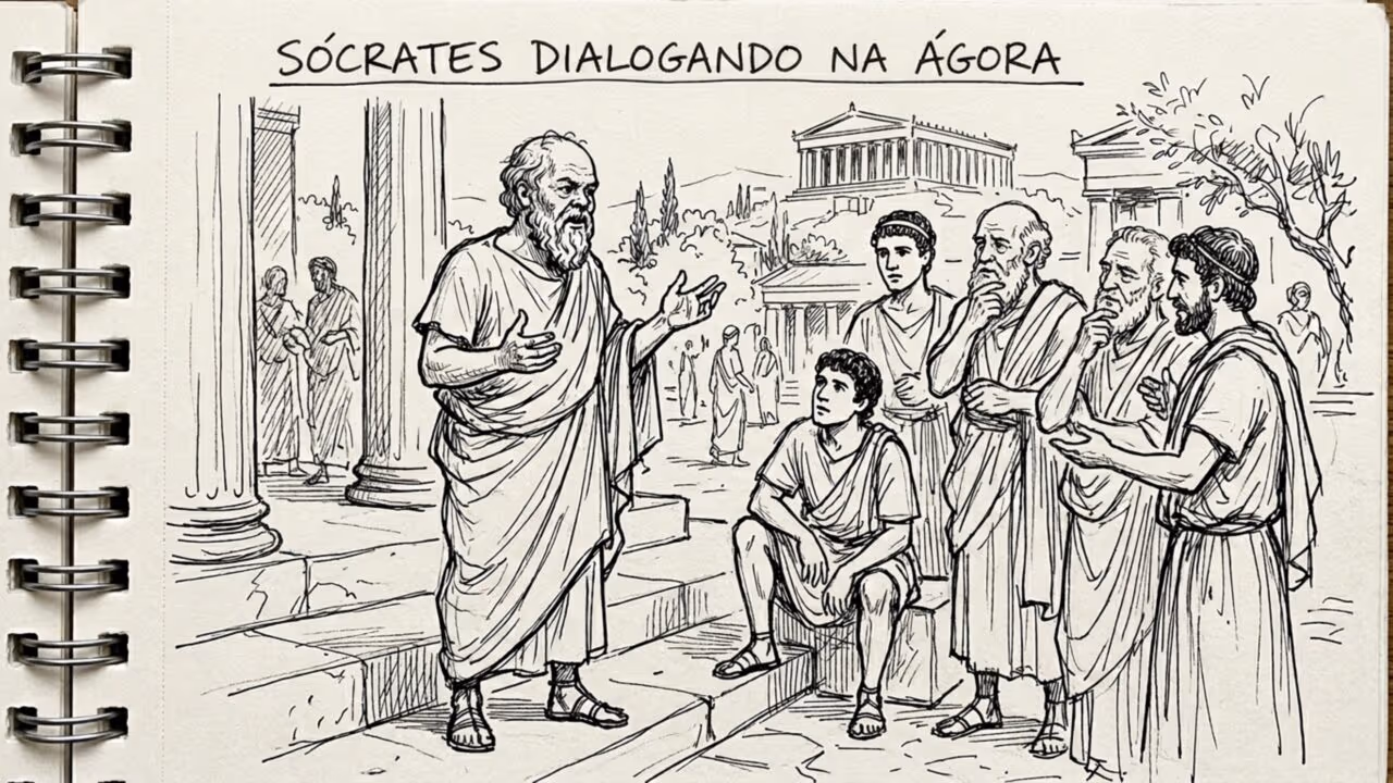 Citação do momento do filósofo grego Sócrates: “O amigo deve ser como o dinheiro; antes de precisar dele, é preciso conhecer seu valor”