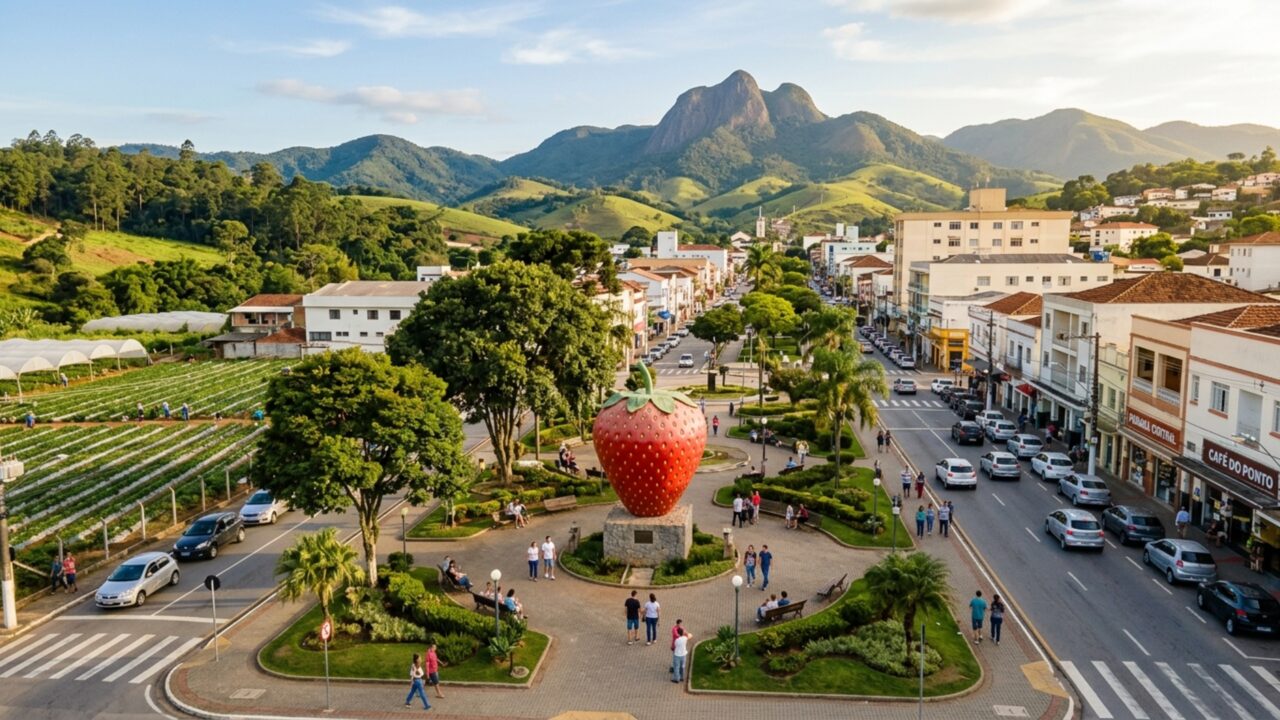 A 65 km de São Paulo: a cidade que virou Capital Nacional do Morango por lei lidera o ranking de qualidade de vida entre as do mesmo porte
