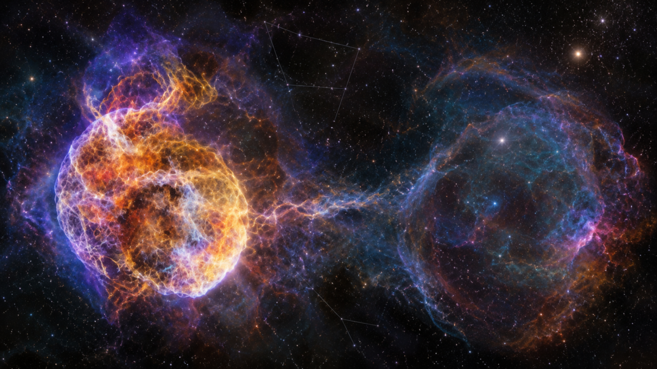 NASA detecta sinais de uma segunda supernova escondida ao lado de uma das nebulosas mais brilhantes do nosso céu
