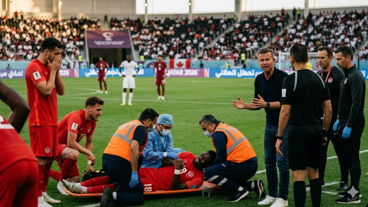 Técnico do Canadá sobre fratura de jogador: “Deu para ouvir o osso quebrar”