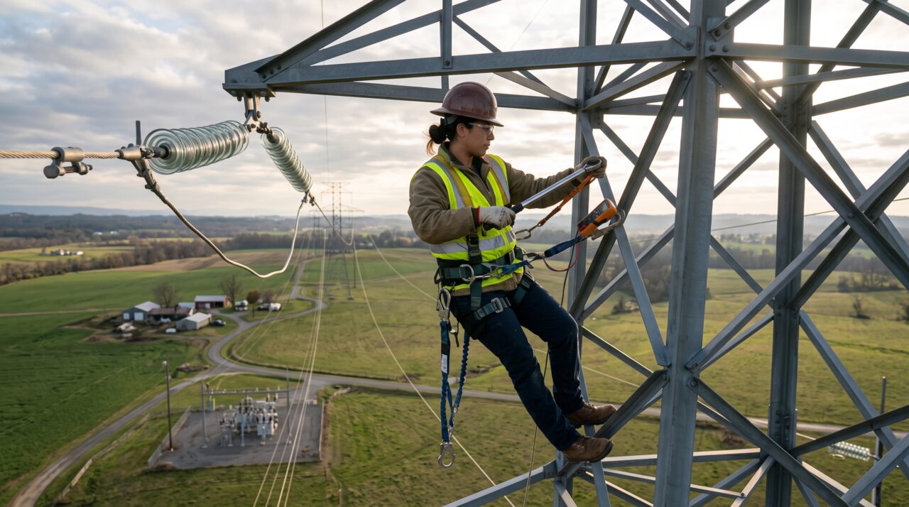 A arriscada e vertiginosa profissão que exige escalar torres de transmissão de 500 metros de altura para trocar uma simples lâmpada por milhares de dólares