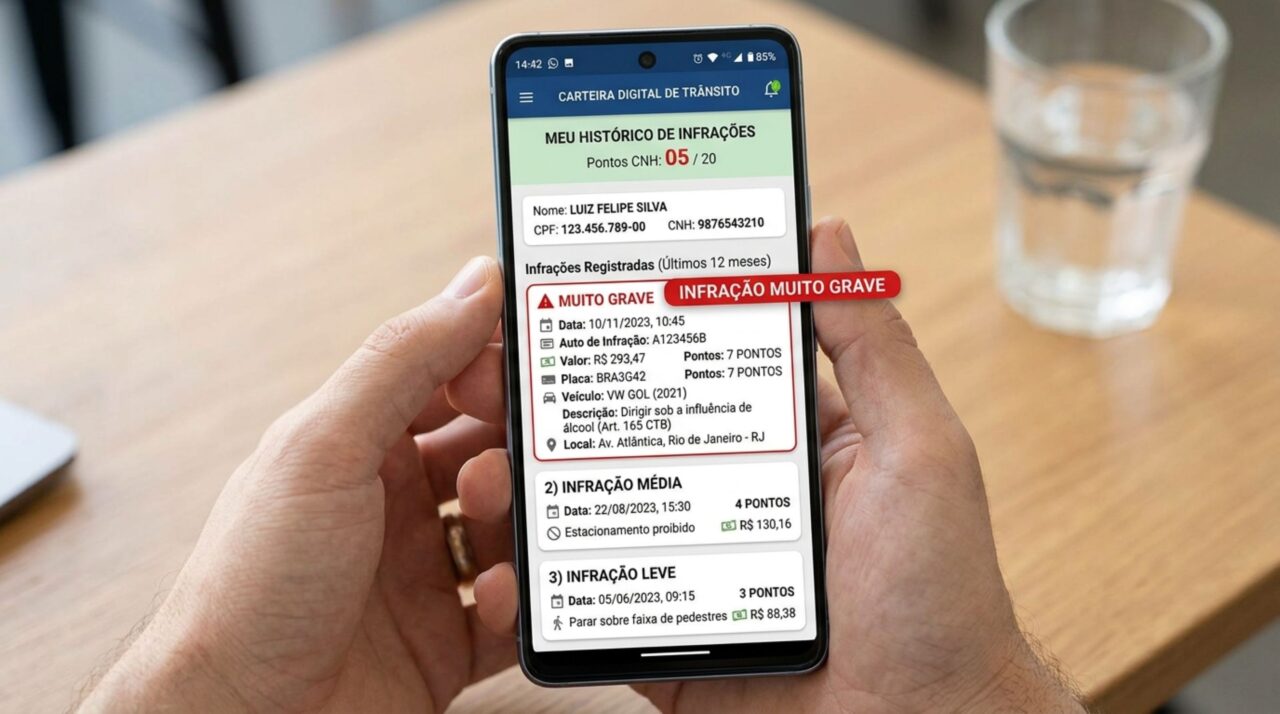 CNH em 2026: com quantos pontos a CNH é suspensa e como funciona o acúmulo?