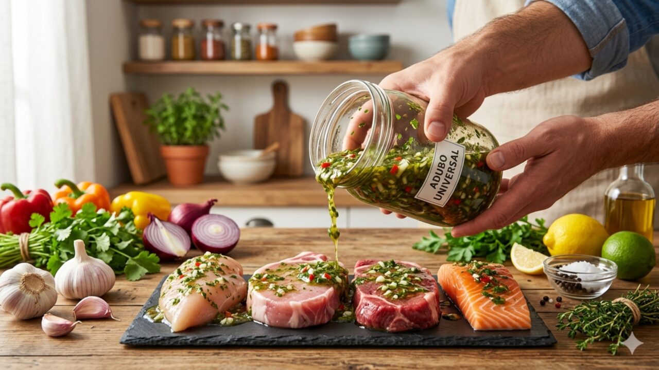 Tempero caseiro universal para carnes: carne bovina, frango, porco e peixe em uma única receita