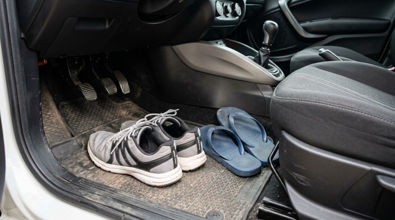 Dirigir de chinelo ou descalço: qual opção a lei permite e quando pode haver multa