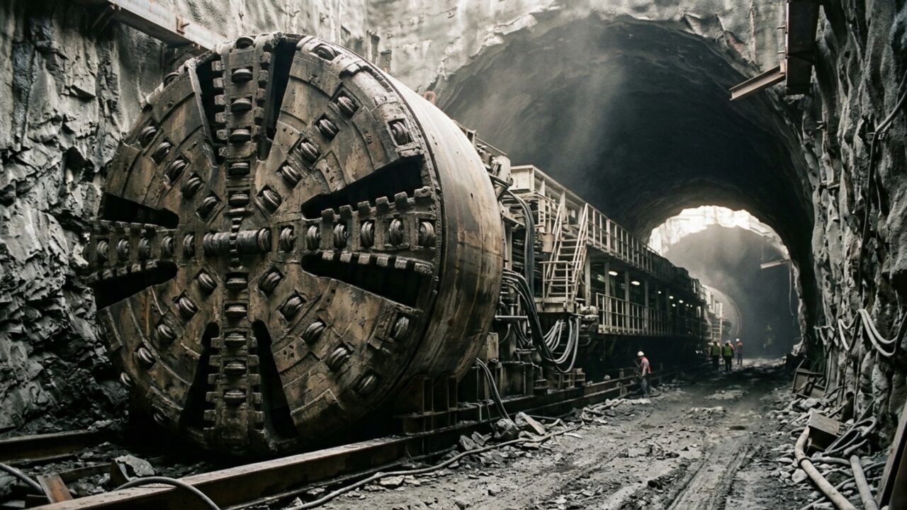 Com 15,08 metros de diâmetro, 182 metros de comprimento e 3.900 toneladas, a maior tuneladora do mundo impressiona ao escavar 9 km de túnel na Geórgia