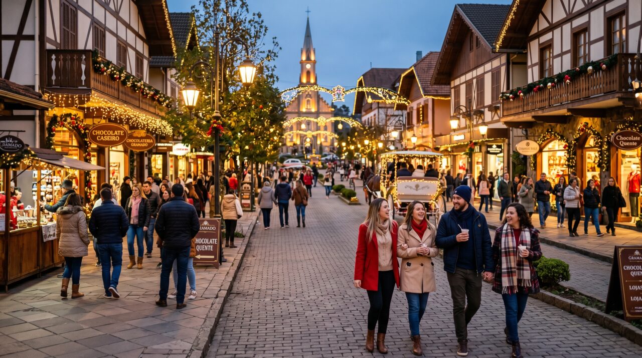 Turismo de inverno e atrações de luxo em Gramado.
